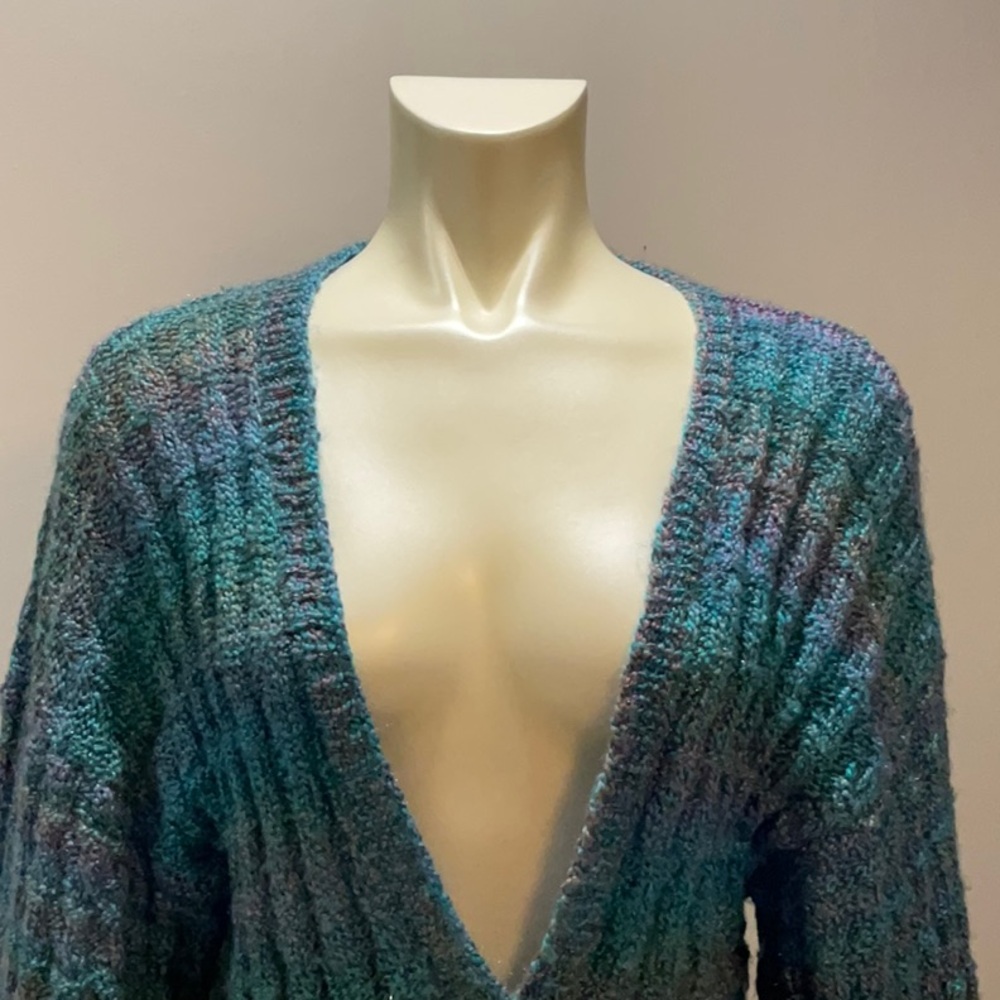 Hand knit varigated cardigan